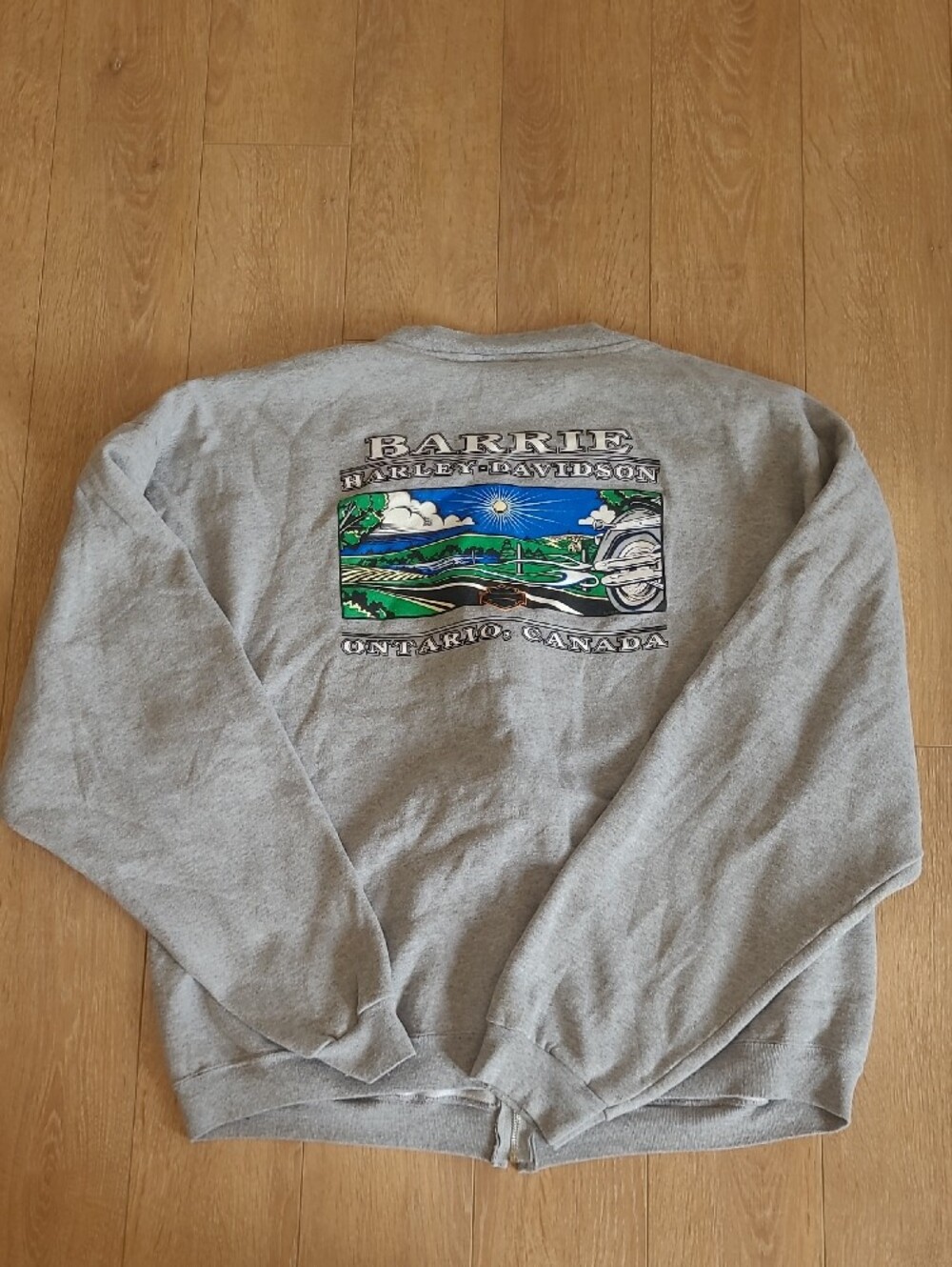 2001 Barrie Ontario Canada Harley-Davidson Full-Zip Sweatshirt Made In The USA - Picture 9 of 10